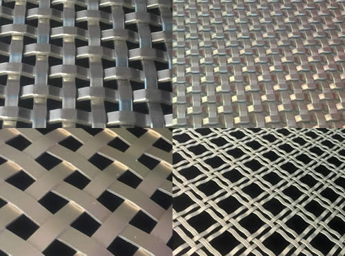 Architectural Woven Wire Mesh Panels for Building Interior and Industries  Decorative Uses