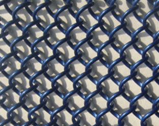 Blue Shine Metal Mesh Drapery