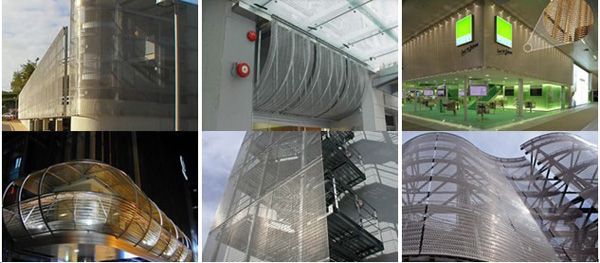 Metal Wire Mesh Curtains as Facade Cladding Fabric